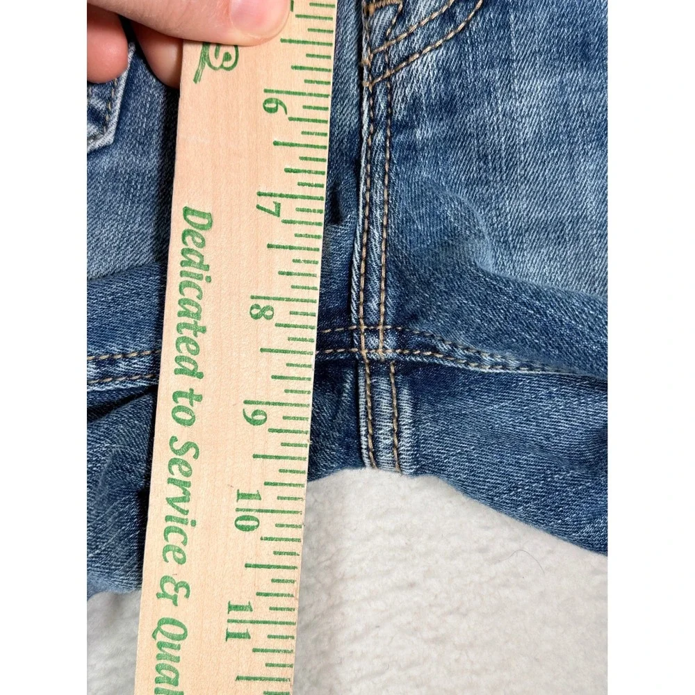Silver‎ Jeans Co Elyse Skinny Crop Medium Wash Button Fly Raw Hem W27 L25